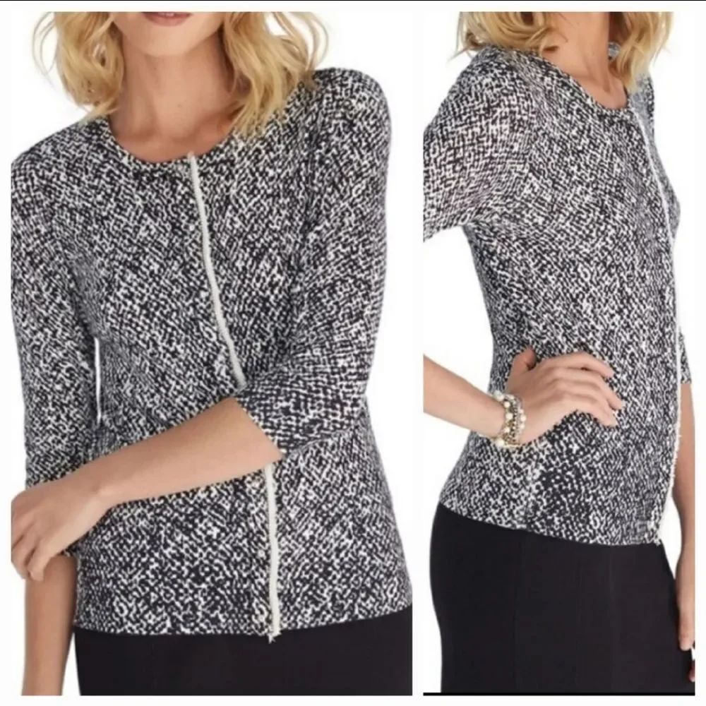 🔹️White House Black Market Snap Front 3/4 Sleeve Cardigan Small